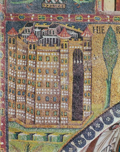 Detail von Jerusalem (Mosaik) von Byzantine School