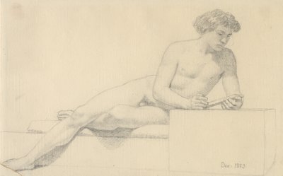 Liegendes männliches Modell von Christoffer Wilhelm Eckersberg