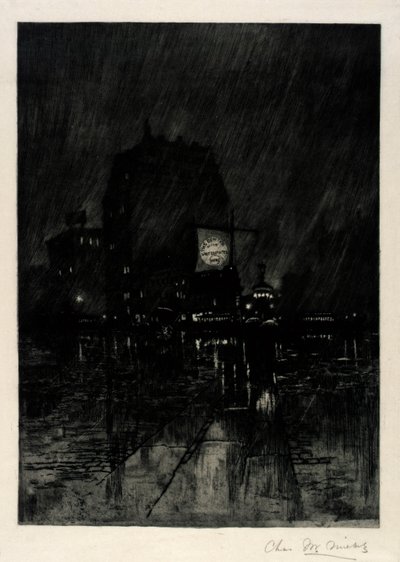 Regnerische Nacht, Madison Square von C. F. William Mielatz