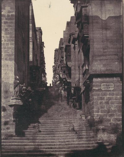 Strada Levante, Valletta, Malta, 1850er Jahre von Calvert Jones