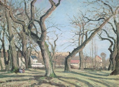 Kastanienbäume in Louveciennes, 1872 von Camille Jacob Pissarro