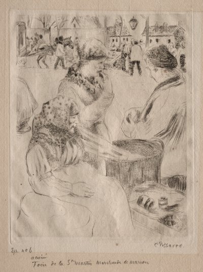 Kastanienverkäufer, 1878 von Camille Jacob Pissarro