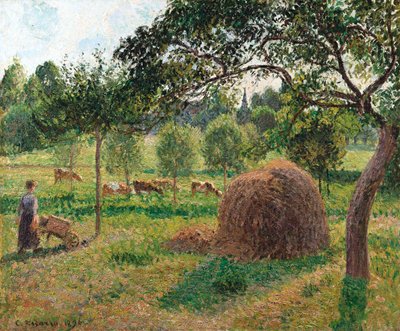 Abenddämmerung in Eragny, 1896 von Camille Jacob Pissarro