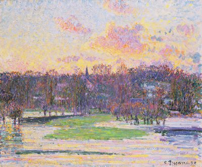Überfluteter Sonnenuntergang von Camille Jacob Pissarro