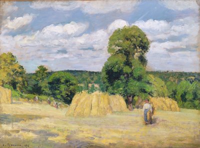 Ernte in Montfoucault, 1876 von Camille Jacob Pissarro