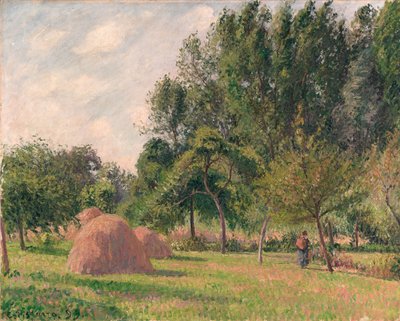 Heuhaufen, Morgen, Éragny, 1899 von Camille Jacob Pissarro
