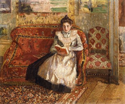 Jeanne beim Lesen, 1899 von Camille Jacob Pissarro