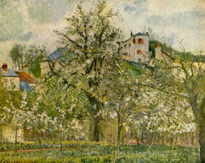 Küchengarten mit blühenden Obstbäumen, 1877, 1939 von Camille Jacob Pissarro
