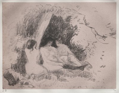 Nackte Frauen, ca. 1896 von Camille Jacob Pissarro