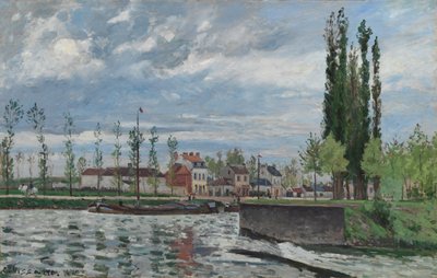 Die Schleuse in Pontoise von Camille Jacob Pissarro