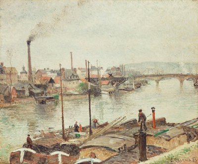 Der Hafen von Rouen, 1883 von Camille Jacob Pissarro