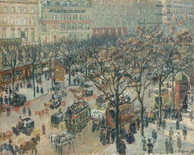Boulevard des Italiens, Morgen, Sonnenlicht von Camille Pissarro
