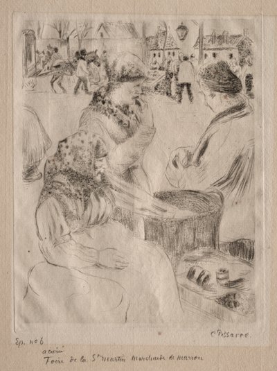 Kastanienverkäufer von Camille Pissarro