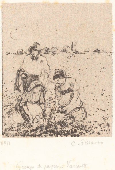 Gruppe von Bauern von Camille Pissarro