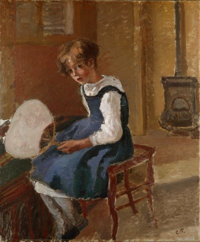 Jeanne mit einem Fächer, um 1873 von Camille Pissarro