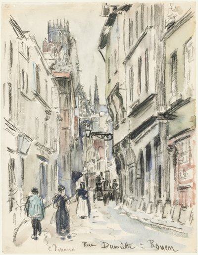 Rue Damiette, Rouen von Camille Pissarro