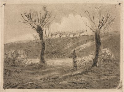 Untergehende Sonne von Camille Pissarro
