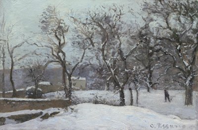 Schnee in Louveciennes von Camille Pissarro