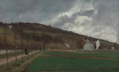 Die Ufer der Marne im Winter von Camille Pissarro