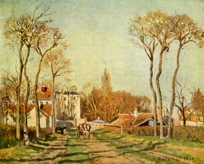 Der Eingang zu einem Dorf von Camille Jacob Pissarro