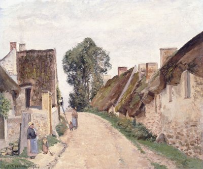 Dorfstraße, Auvers-sur-Oise, 1873 von Camille Jacob Pissarro