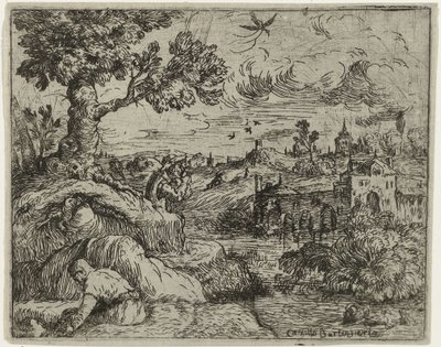 Landschaft mit bewölktem Himmel von Camillo Berlinghieri