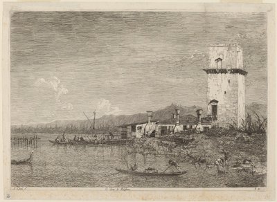 Der Turm von Malghera von Canaletto