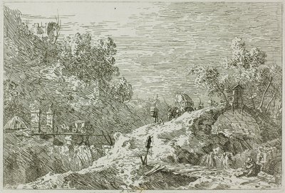 Berglandschaft mit fünf Brücken, aus Vedute von Canaletto