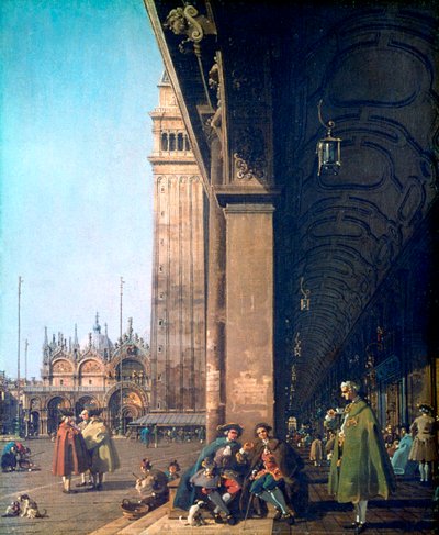 Piazza San Marco und die Kolonnade, 1756 von Giovanni Antonio Canal