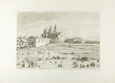 S. Giustina in prà della Vale, aus Vedute von Canaletto