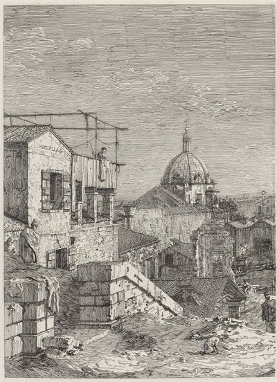 Das Haus mit der Inschrift [links] von Canaletto