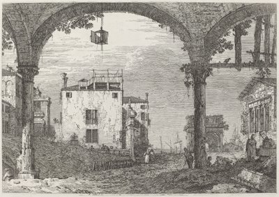 Das Portikus mit der Laterne, ca. 1735-1746 von Canaletto