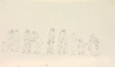 Skizze einer Gruppe von Menschen von Capt. Thomas Hastings