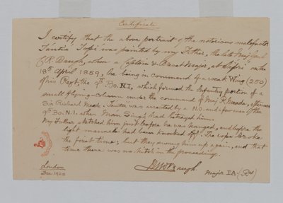 Tantia Topi, der indische Rebellenführer von Captain C.R. Baugh