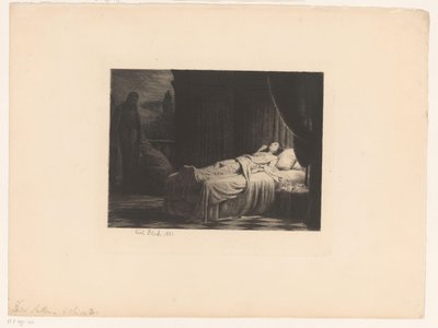 Der Tod als Dame, mit Verehrer von Carl Bloch
