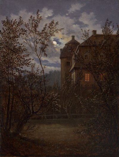 Schloss Milkel im Mondlicht von Carl Gustav Carus