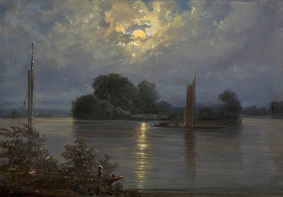 Vollmond bei Pillnitz von Carl Gustav Carus