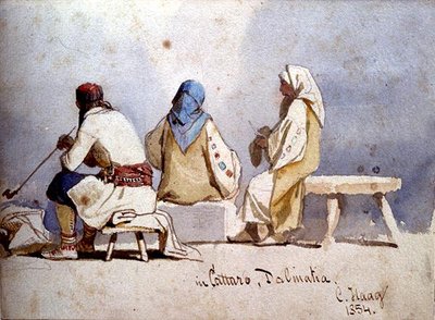 Montenegriner in Cattaro, Dalmatien von Carl Haag
