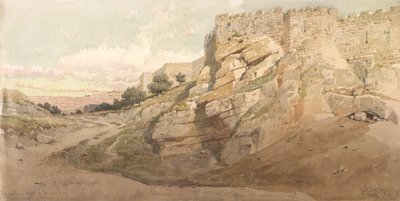 Die Nordmauer von Jerusalem, 1859 von Carl Haag