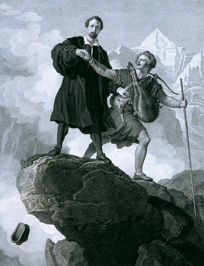 Manfred und der Gemsenjäger von Carl Heinrich Rahl