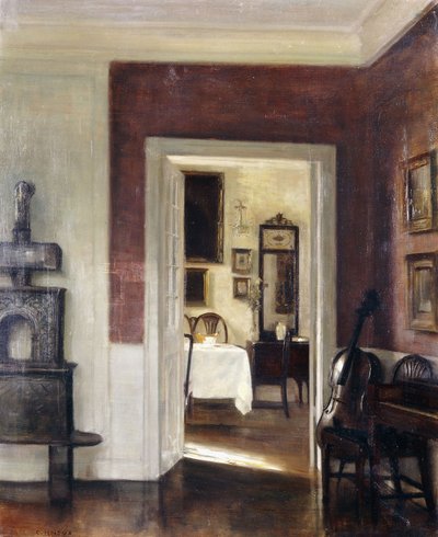 Ein Interieur mit einem Cello von Carl Holsoe