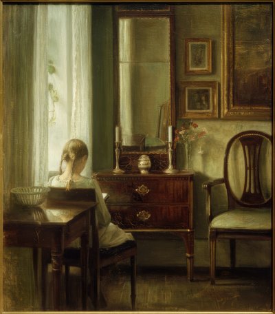 Junge lesende Frau von Carl Holsoe