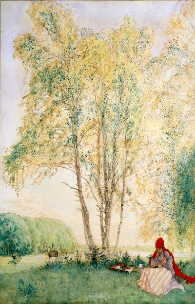 Unter den Birken von Carl Larsson