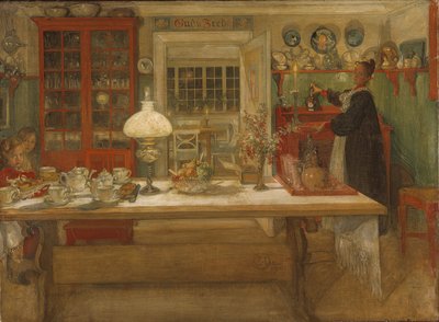 Vorbereitung auf ein Spiel von Carl Larsson