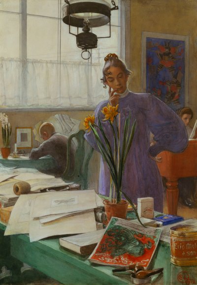 Meine Frau von Carl Larsson