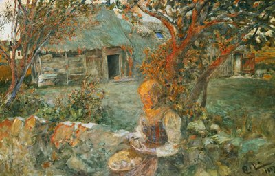 Die letzten Strahlen; Les Dernieres Rayons, 1887-90 von Carl Larsson