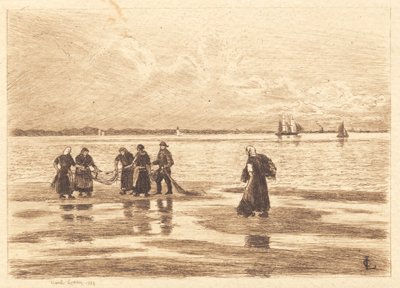 Frauen kämmen Garn von Carl Locher