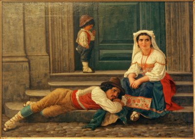 Italienische Hirtenfamilie von Carl Ludwig Jessen