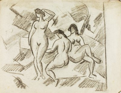 Gruppe von drei weiblichen Akten von Carl Newman