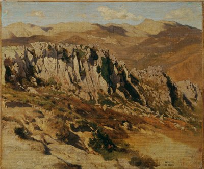 Felsenlandschaft bei Olevano von Carl Schuch